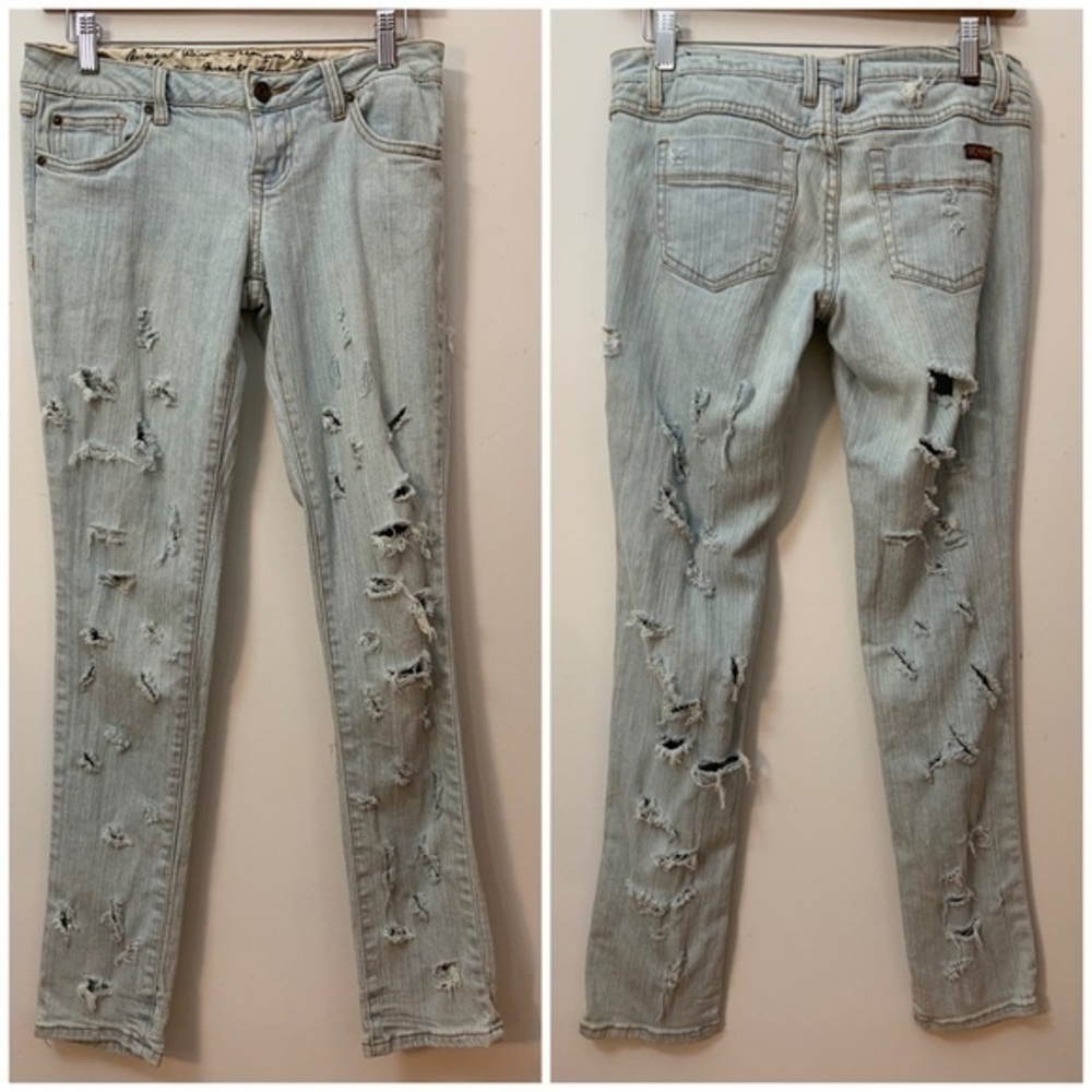Destroyed Zana Di Premium Light Blue Denim Jeans